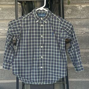 Ralph Lauren Boys Casual Plaid Button Down Size 5